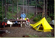 Bike camping