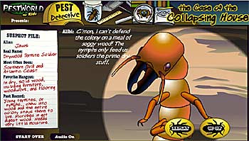Pest Detective suspect, from Pestworld for Kids