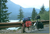 Biking through the mountains